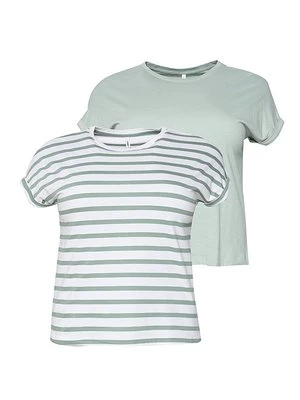 T-shirt z nadrukiem Only zielony