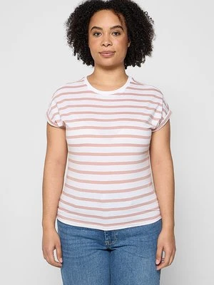 T-shirt z nadrukiem Only różowy