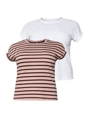 T-shirt z nadrukiem Only jasnoróżowy melanż