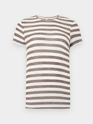 T-shirt z nadrukiem Only mleczny