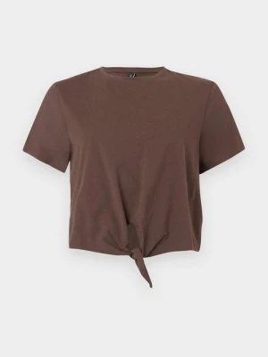 T-shirt z nadrukiem Only brązowy