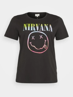 T-shirt z nadrukiem ONLY Carmakoma czarny