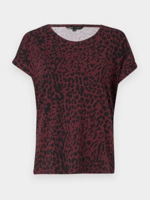 T-shirt z nadrukiem Only ciemnoczerwony