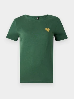 T-shirt z nadrukiem Only ciemnozielony