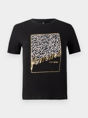 T-shirt z nadrukiem Only czarny