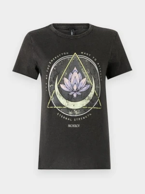 T-shirt z nadrukiem Only czarny