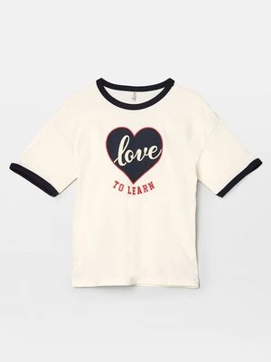 T-shirt z nadrukiem ONLY GIRLS biały