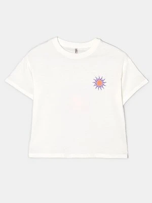 T-shirt z nadrukiem ONLY GIRLS mleczny