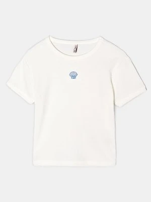T-shirt z nadrukiem ONLY GIRLS mleczny
