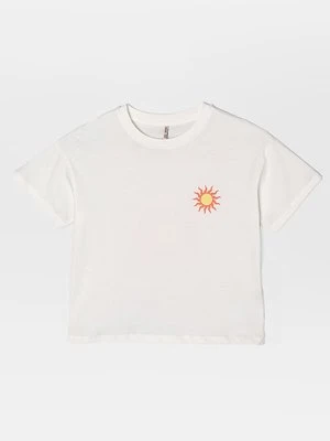 T-shirt z nadrukiem ONLY GIRLS biały