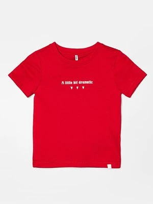 T-shirt z nadrukiem ONLY GIRLS czerwony