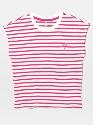 T-shirt z nadrukiem ONLY GIRLS biały