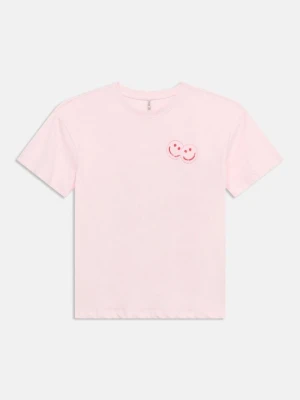 T-shirt z nadrukiem ONLY GIRLS jasnoróżowy