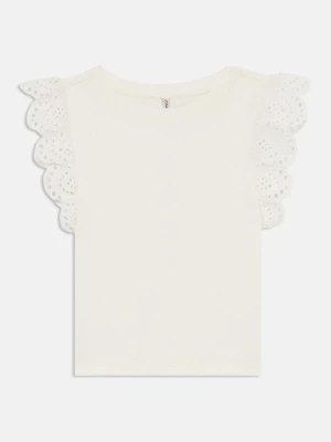 T-shirt z nadrukiem ONLY GIRLS mleczny