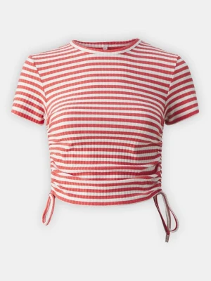 T-shirt z nadrukiem Only jasnoróżowy