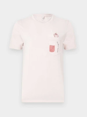 T-shirt z nadrukiem Only liliowy