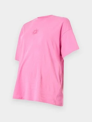 T-shirt z nadrukiem Only różowy