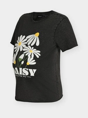 T-shirt z nadrukiem Only czarny