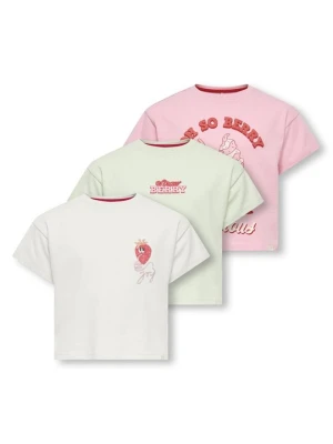 T-shirt z nadrukiem ONLY MINI jasnoróżowy