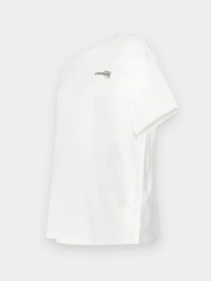 T-shirt z nadrukiem Only mleczny