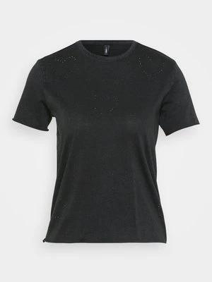 T-shirt z nadrukiem Only czarny