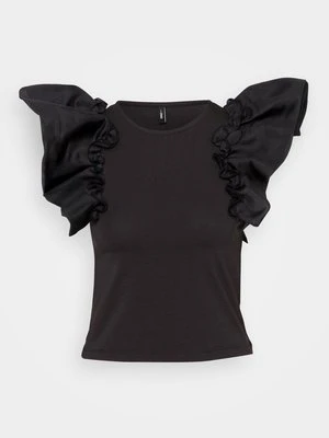T-shirt z nadrukiem Only czarny