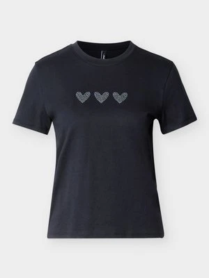 T-shirt z nadrukiem Only czarny