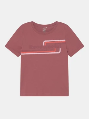 T-shirt z nadrukiem Only Play różowy melanż