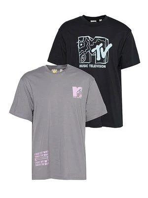 T-shirt z nadrukiem Only & Sons szary