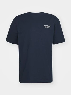 T-shirt z nadrukiem Only & Sons granatowy
