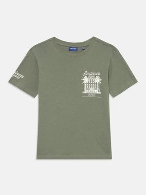 T-shirt z nadrukiem Only & Sons zielony