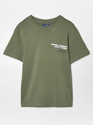 T-shirt z nadrukiem Only & Sons oliwkowy