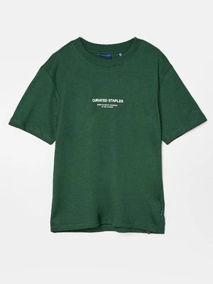 T-shirt z nadrukiem Only & Sons zielony