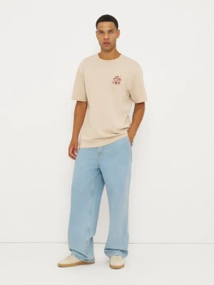 T-shirt z nadrukiem Only & Sons srebrny