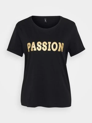 T-shirt z nadrukiem Only czarny