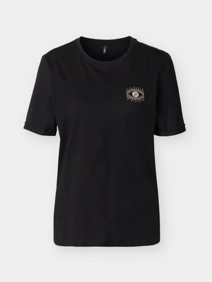T-shirt z nadrukiem Only czarny