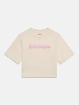 T-shirt z nadrukiem Palm Angels biały