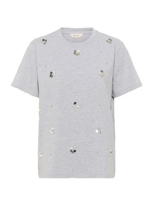 T-shirt z nadrukiem Part Two szary melanż