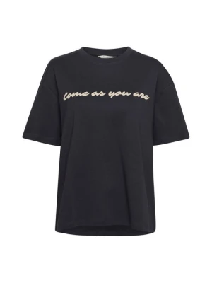 T-shirt z nadrukiem Part Two granatowy