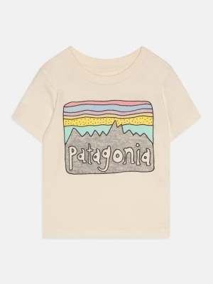 T-shirt z nadrukiem Patagonia beżowy