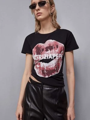 T-shirt z nadrukiem PATRIZIA PEPE