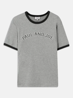 T-shirt z nadrukiem Paul & Joe szary