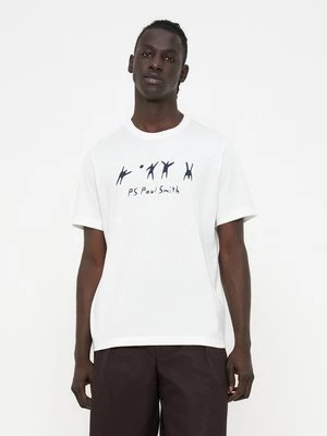 T-shirt z nadrukiem Paul Smith biały