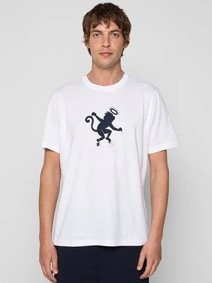 T-shirt z nadrukiem Paul Smith biały