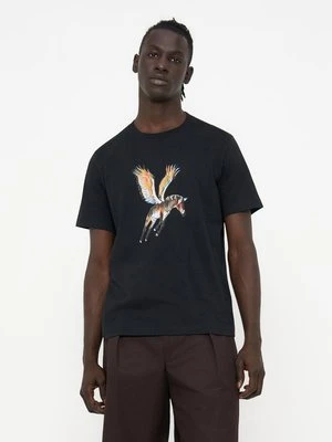 T-shirt z nadrukiem Paul Smith czarny