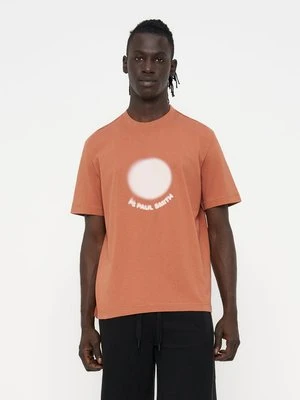 T-shirt z nadrukiem Paul Smith czerwony