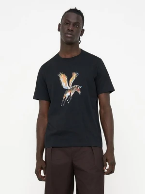 T-shirt z nadrukiem Paul Smith niebieski