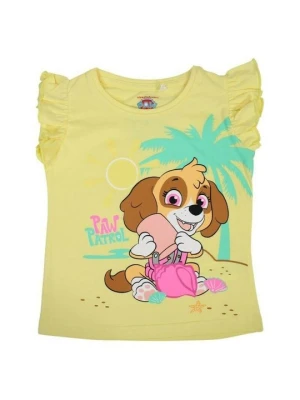 T-shirt z nadrukiem Paw Patrol żółty