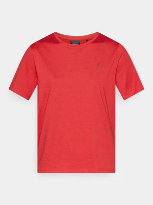 T-shirt z nadrukiem Peak Performance ciemnoczerwony