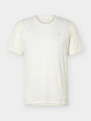 T-shirt z nadrukiem Peak Performance mleczny